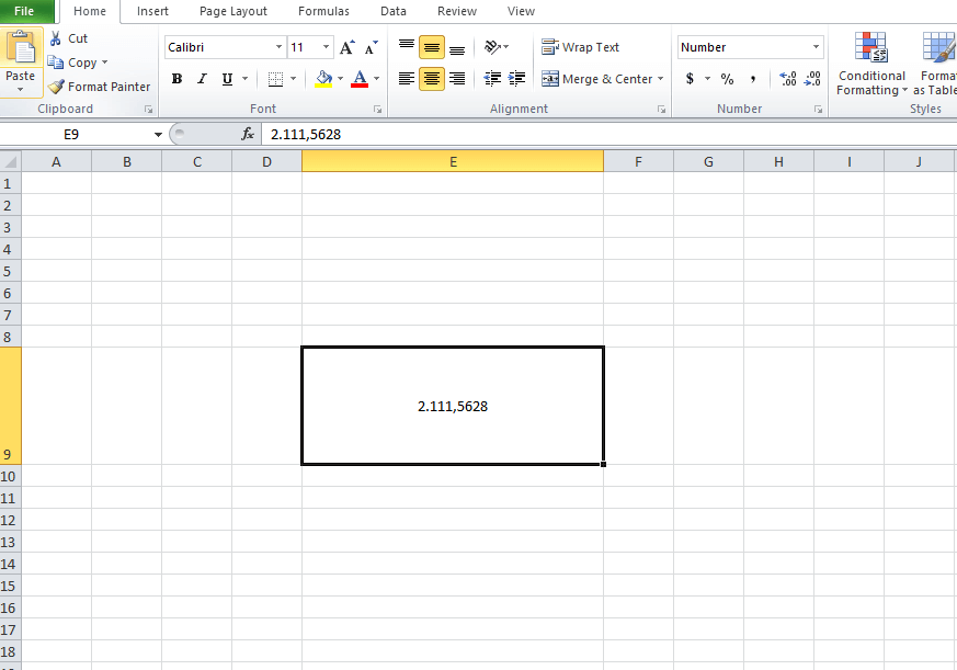 Làm tròn số trong Excel dạng trang tính